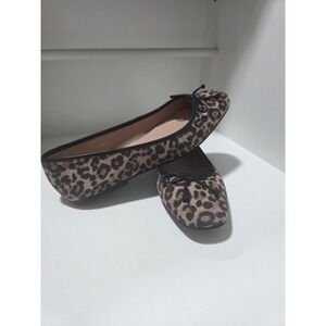 Cole Haan Leopard Print Ballet Flats Women's 8B Grand 360 Comfort Slip‎ Ons